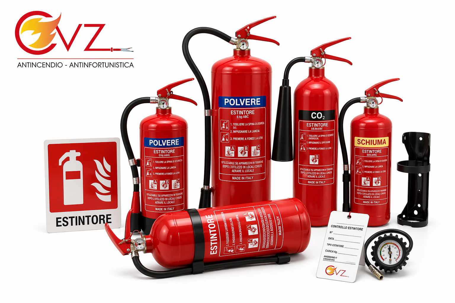 Estintore per servizi antincendio